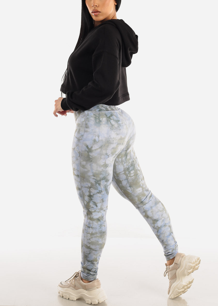 Athleisure Leggings - Olive Camo