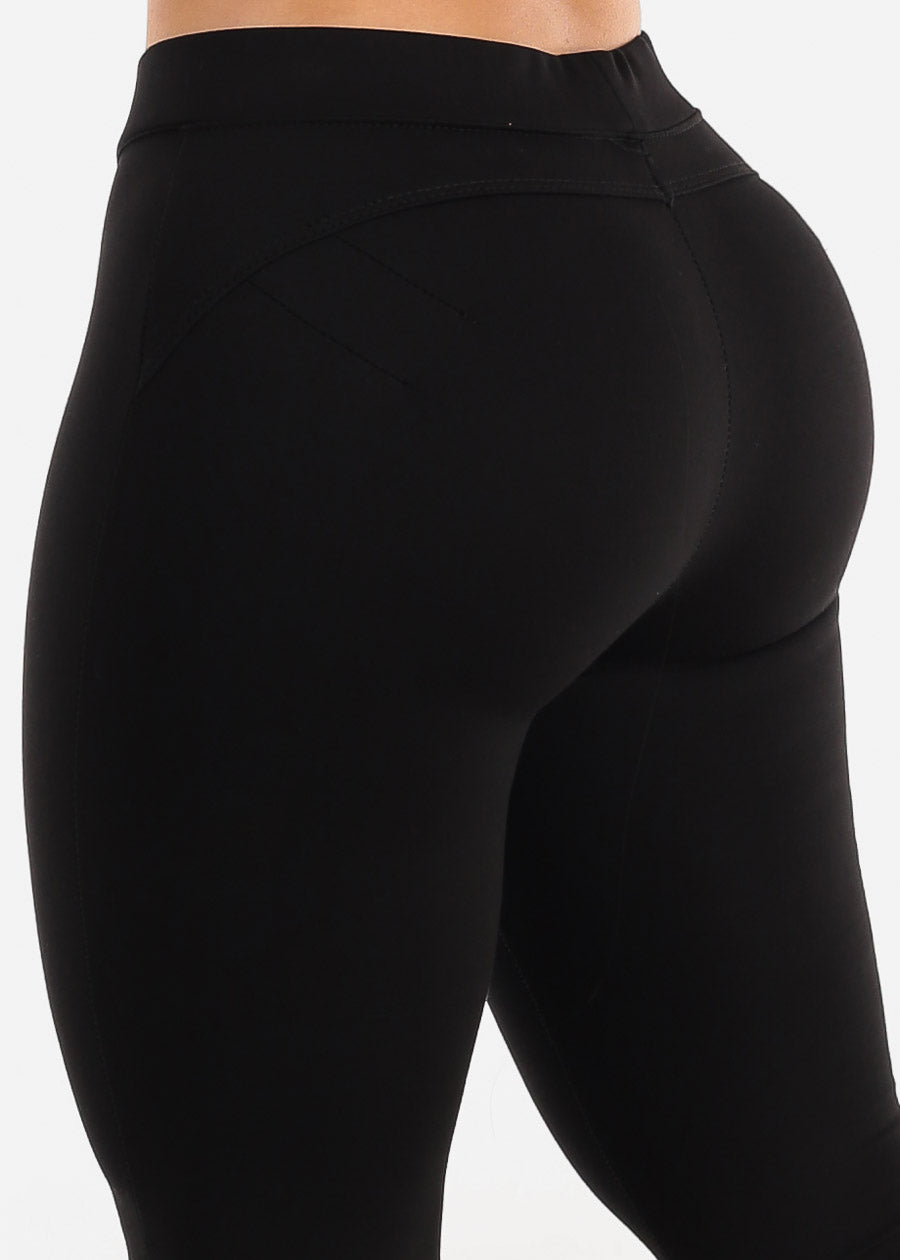 Black Low Rise Butt Lifting Skinny Pants