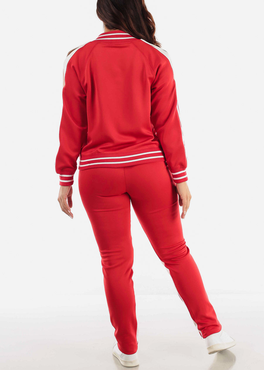 Red and White Tracksuit (2 PCE SET)