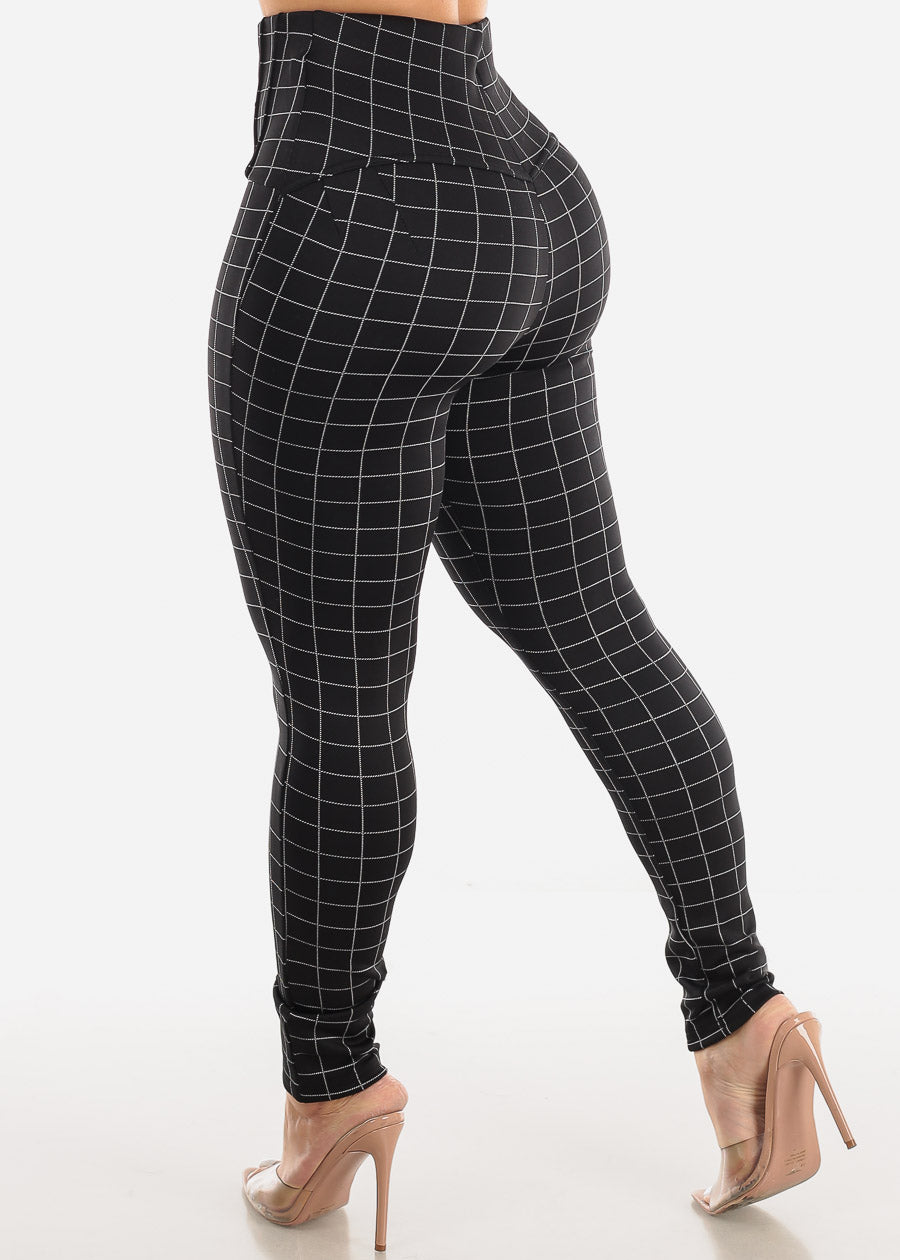 Black Butt Lifting Pants - Women's High Waisted Stretchy Skinny Pants –  Moda Xpress