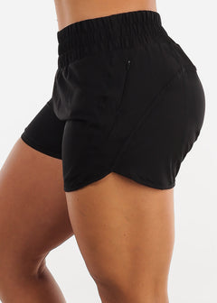 Inner Brief Mid Rise Activewear Shorts Black