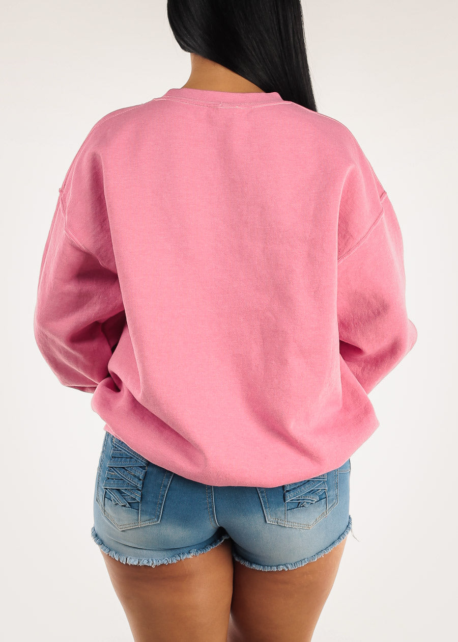 Feeling Berry Good Pink Graphic Sweatshirt