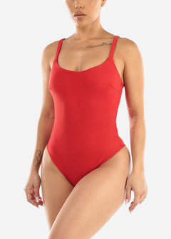 Red Bandage Sleeveless Cami Bodysuit