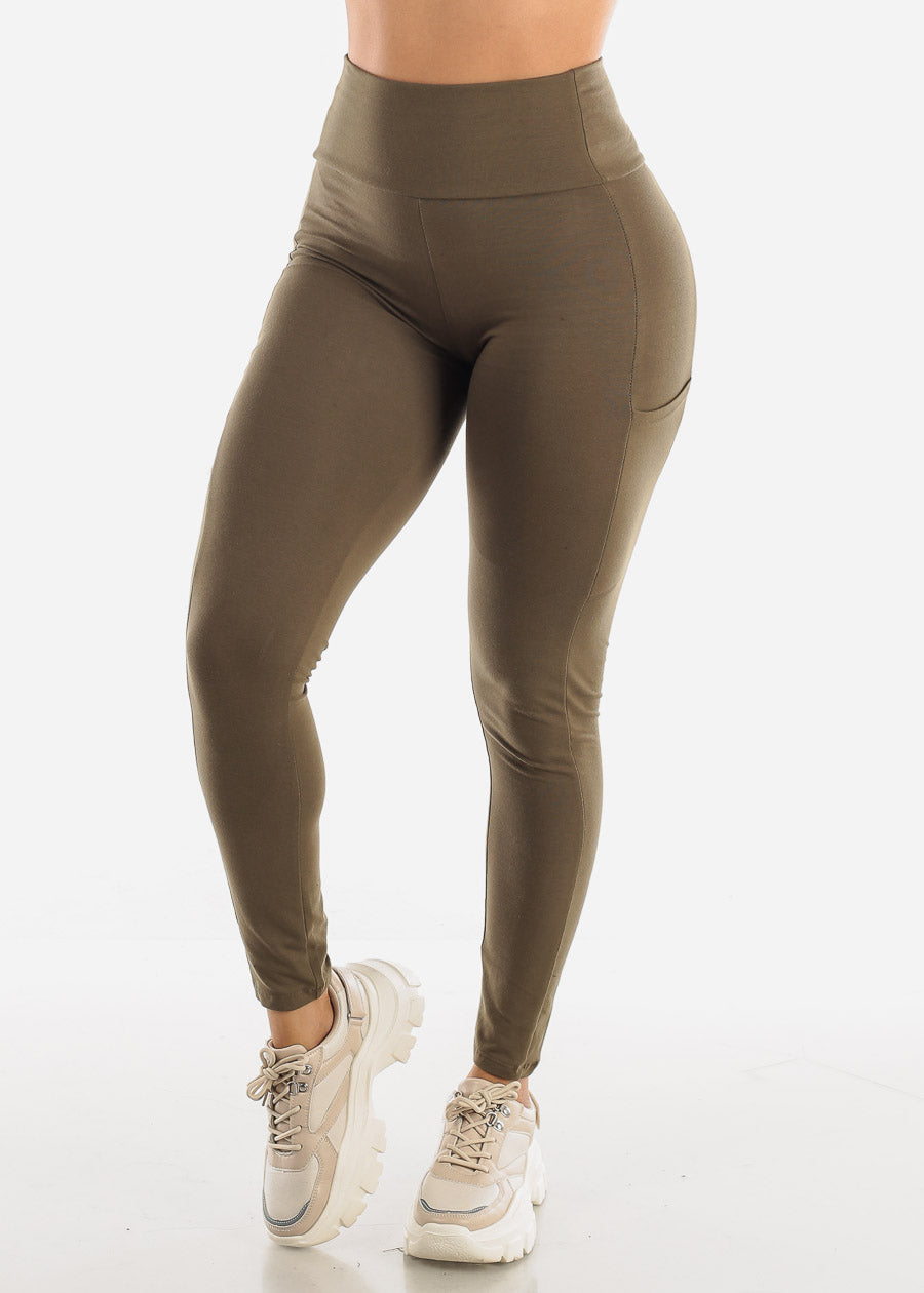 Activewear High Waisted Olive Leggings