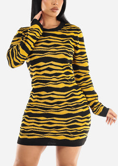 Zebra print shop jumper dress