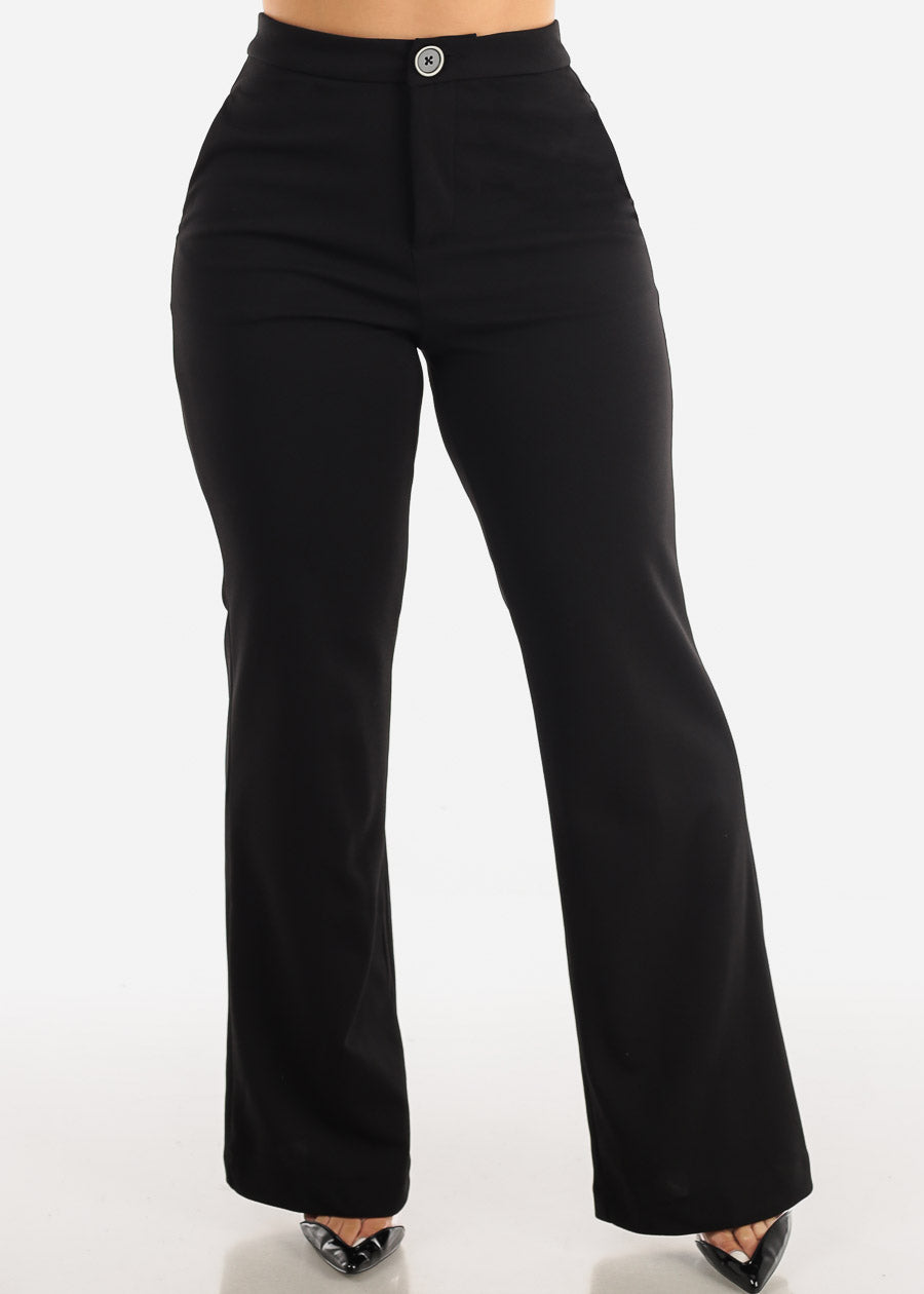 Women's Careerwear Wide Leg Pants - Pull On Cream Wide Legged Pants – Moda  Xpress