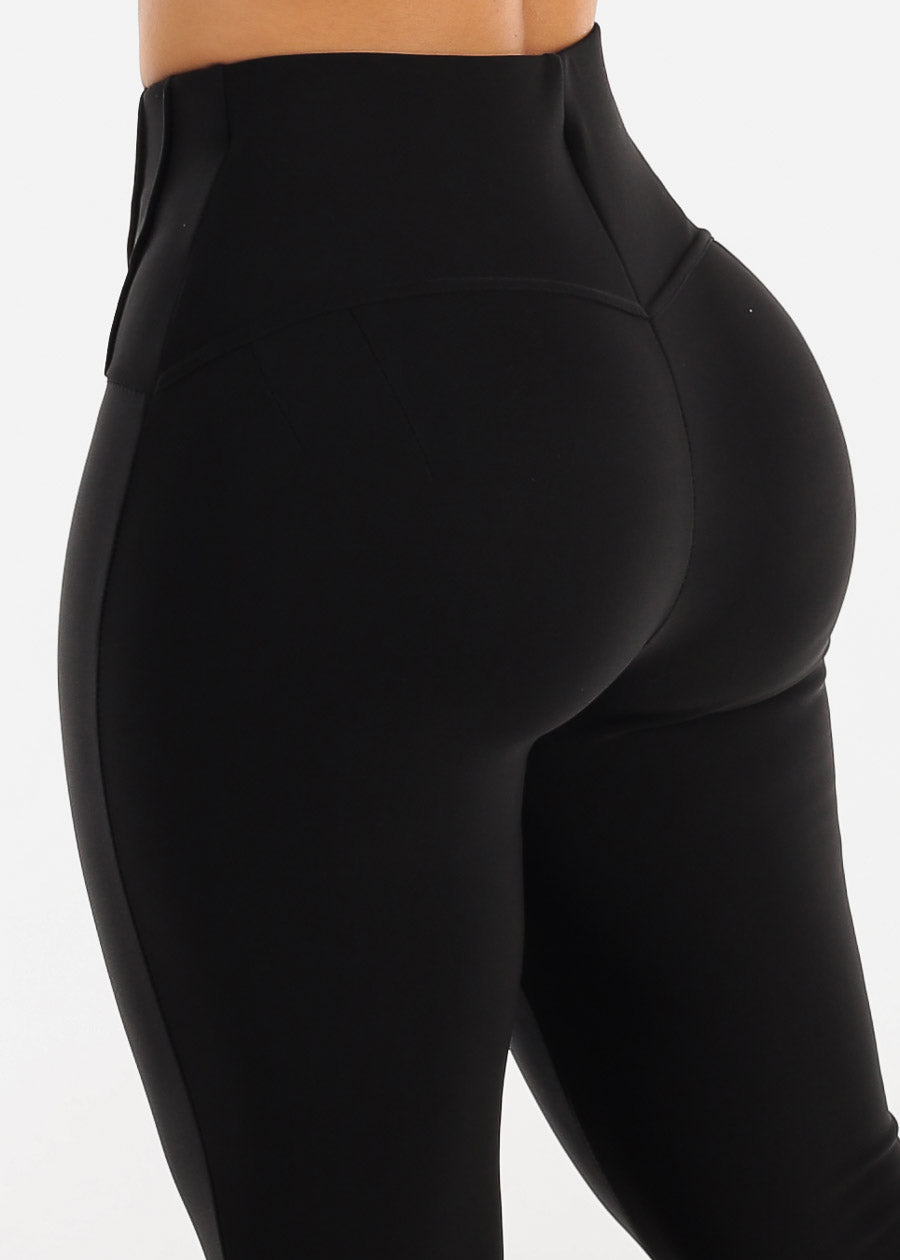 Women's Black Dressy Butt Lifting Pants - High Rise Butt Lift