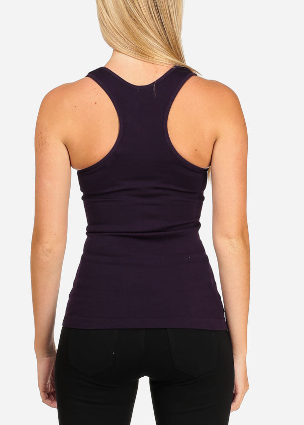 One Size Purple Racerback Top