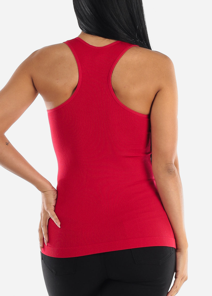 One Size Racerback Seamless Top (Red)