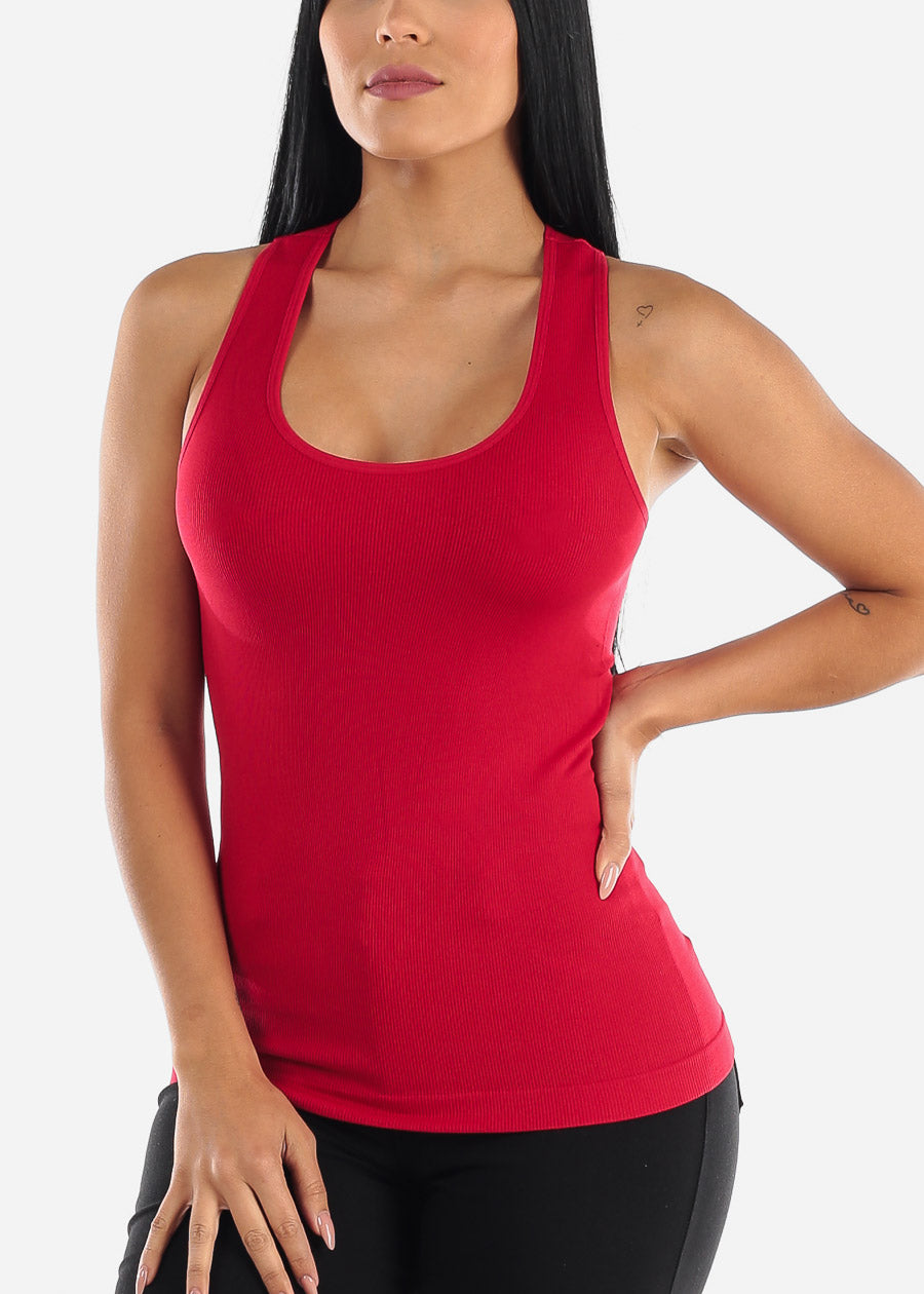 One Size Racerback Seamless Top (Red)