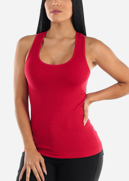 One Size Racerback Seamless Top (Red)