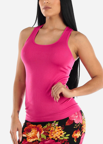 One Size Racerback Seamless Top (Fuchsia)