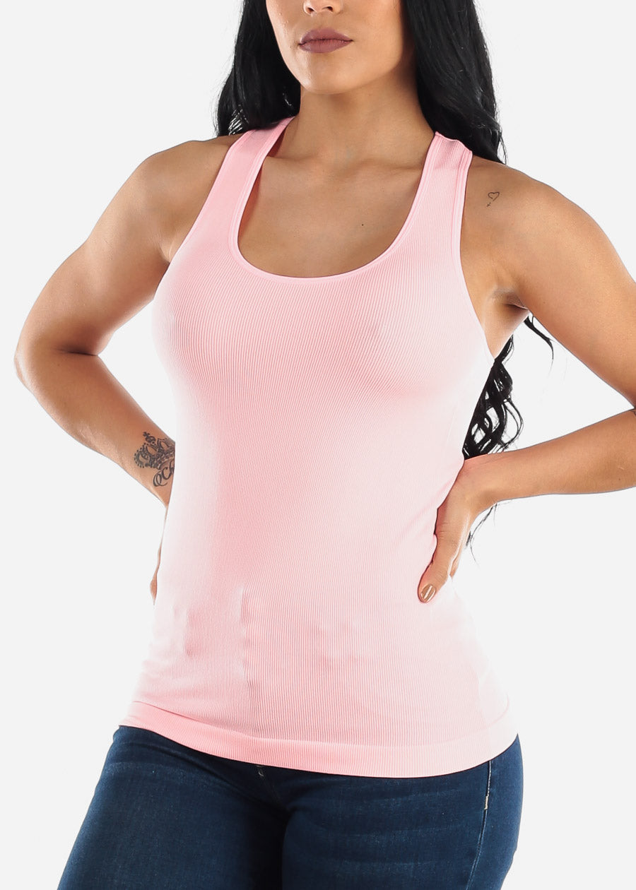 One Size Racerback Seamless Top (Pink)