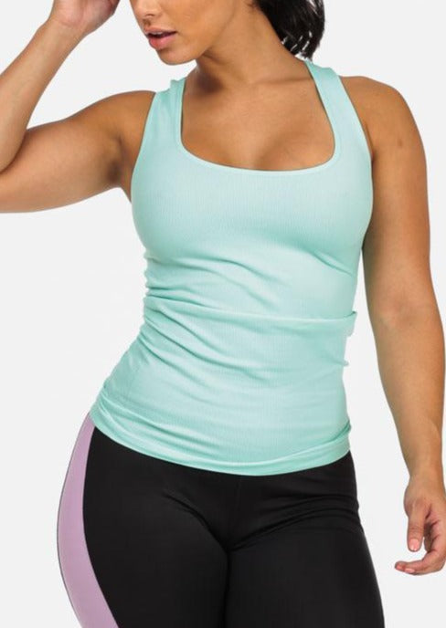 One Size Racerback Seamless Top (Mint)