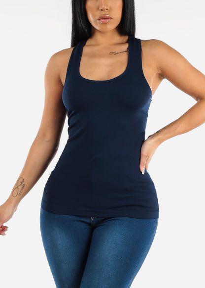One Size Racerback Seamless Top (Navy)