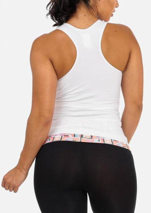 One Size Racerback Seamless Top (White)