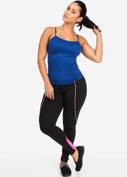 One Size Spaghetti Strap Seamless Top (Royal Blue)