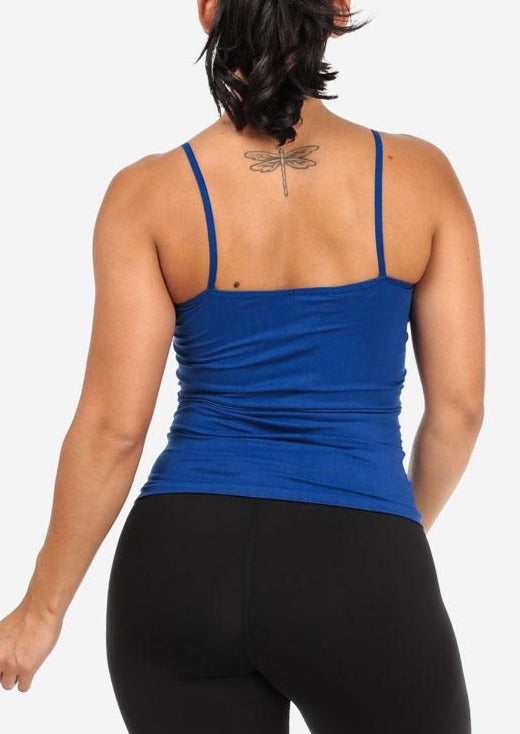 One Size Spaghetti Strap Seamless Top (Royal Blue)