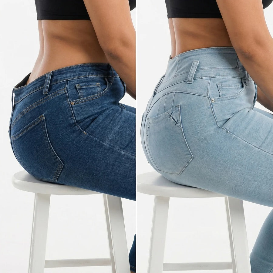 Curve-mapped waistband sitting flush at the lower back